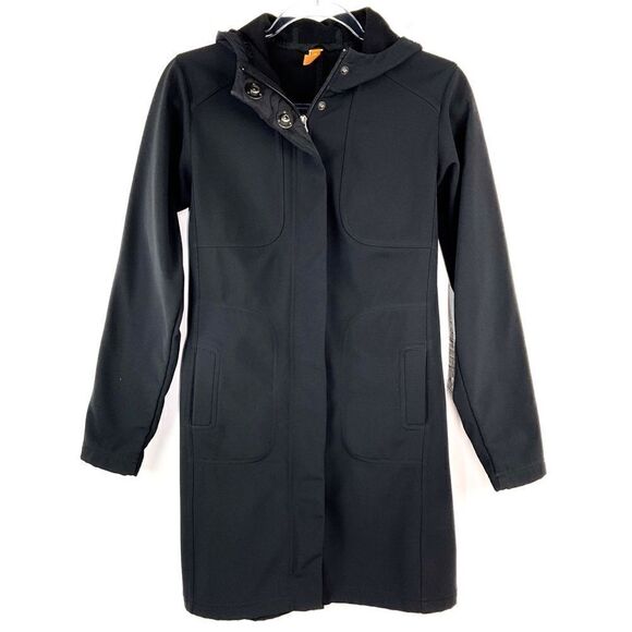Lucy Black Hooded Coat XS - Picture 1 of 5